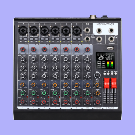 Mixer SM8 6mic+line,1 stereo input